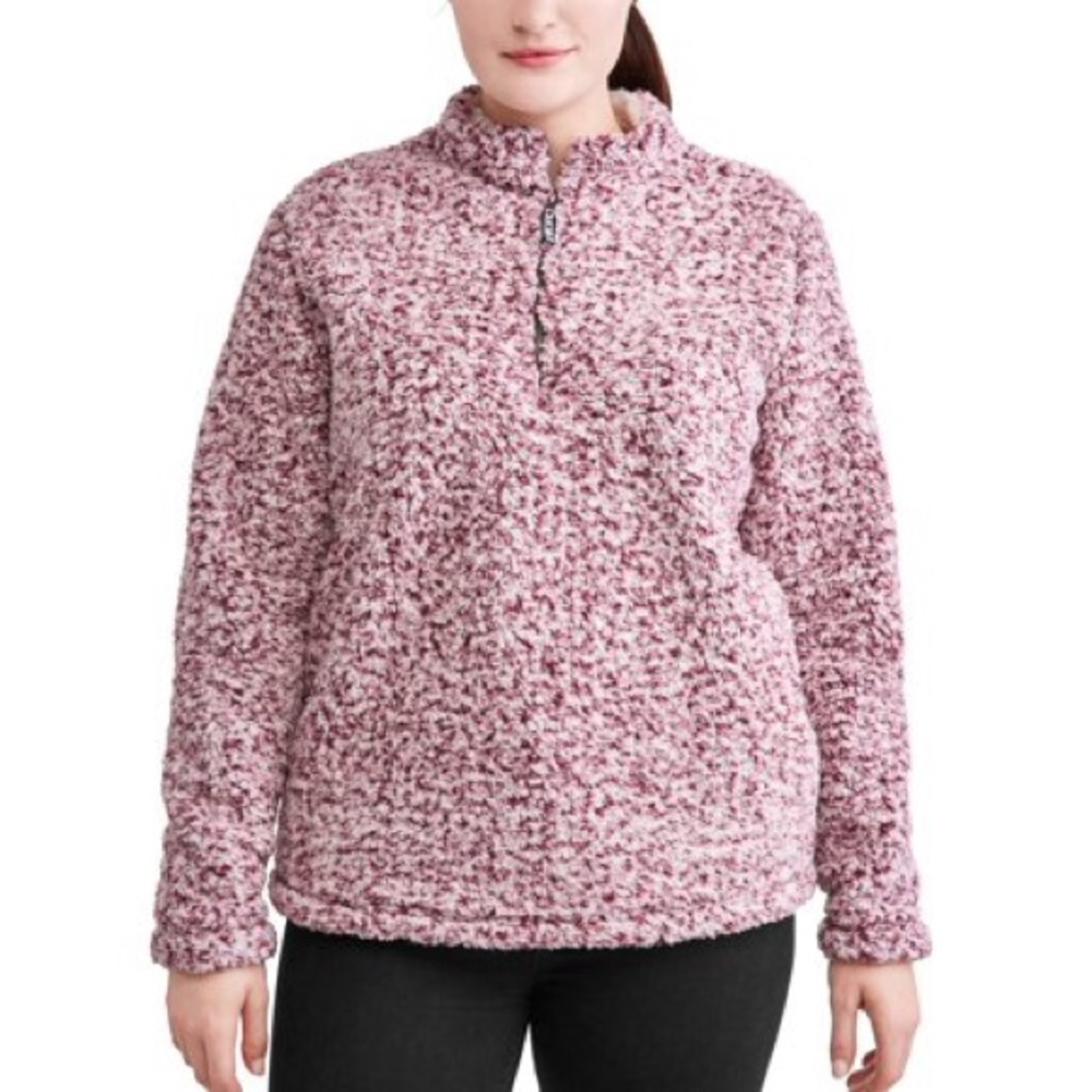 Pink Sherpa 3-Quarter Zip